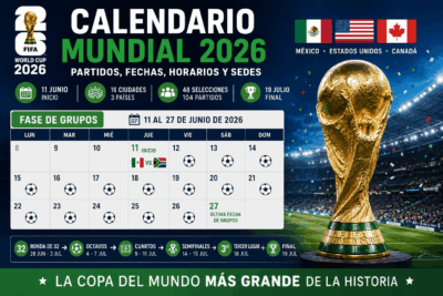 Calendario del Mundial 2026: partidos, fechas, horarios y sedes