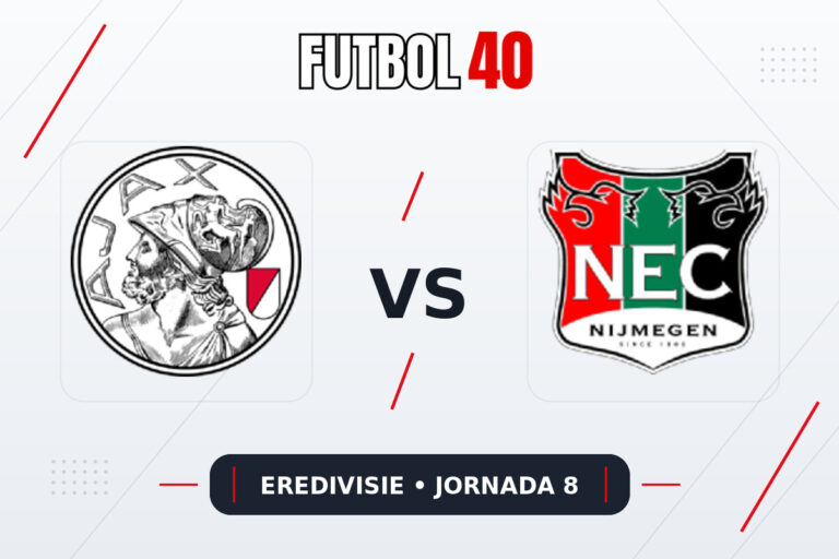 Ajax Amsterdam vs NEC Nijmegen en vivo, Eredivisie 2026/27 Jornada 8