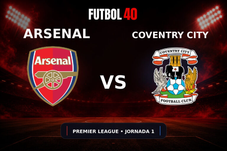 Arsenal vs Coventry City en vivo, Premier League 2026/27 Jornada 1