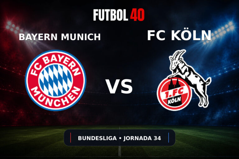 Bayern Munich vs FC Köln en vivo, Bundesliga 2025/26 Jornada 34
