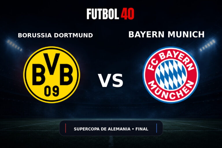 Borussia Dortmund vs Bayern Munich en vivo, Supercopa de Alemania 2026 Final