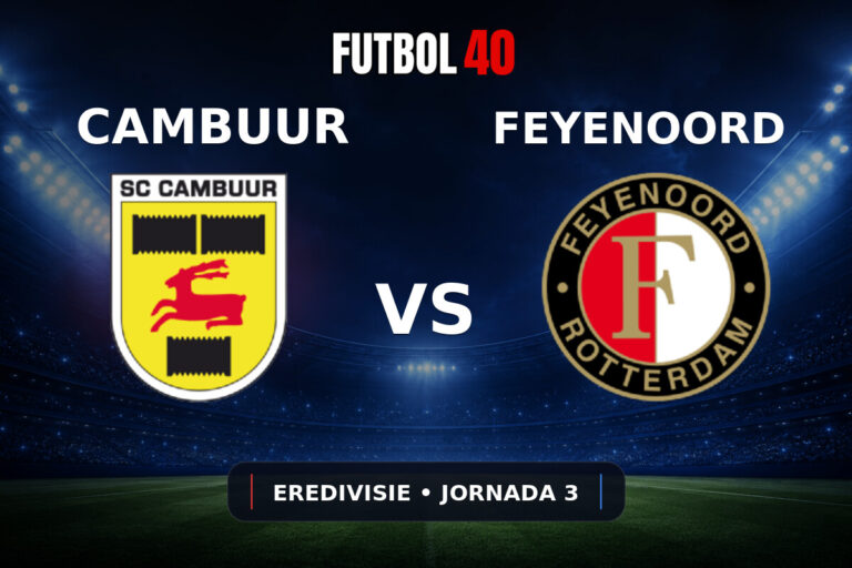 Cambuur vs Feyenoord Rotterdam en vivo, Eredivisie 2026/27 Jornada 3
