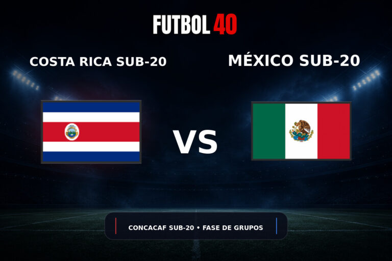 Costa Rica Sub-20 vs México Sub-20 en vivo, Concacaf Sub-20 2026 Fase de Grupos