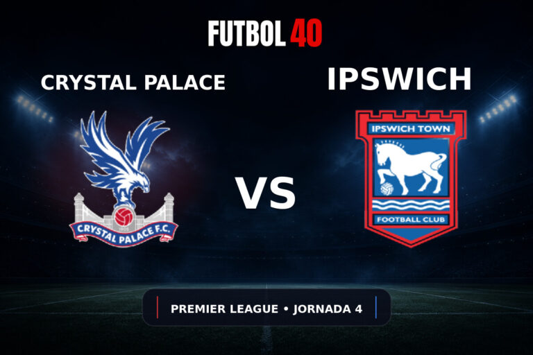Crystal Palace vs Ipswich Town en vivo, Premier League 2026/27 Jornada 4