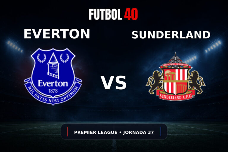 Everton vs Sunderland en vivo, Premier League 2025/26 Jornada 37