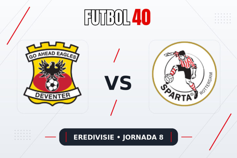 Go Ahead Eagles vs Sparta Rotterdam en vivo, Eredivisie 2026/27 Jornada 8