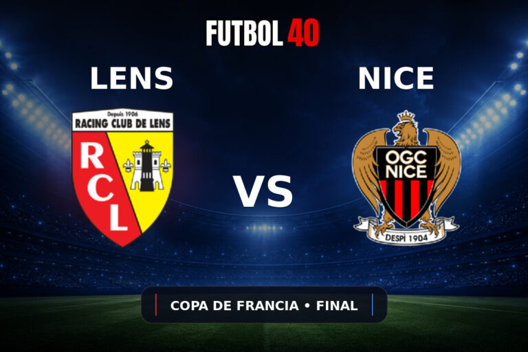 Lens vs Nice en vivo, Copa de Francia 2026 Final