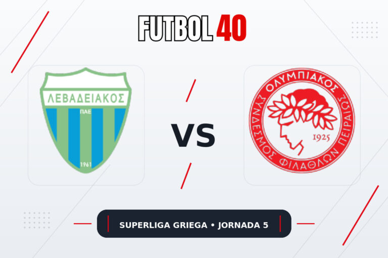 Levadiakos vs Olympiacos en vivo, Superliga Griega 2026/27 Jornada 5