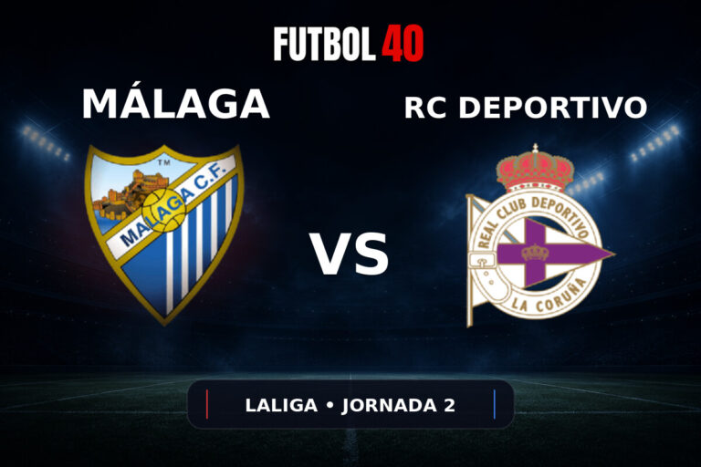 Málaga vs RC Deportivo en vivo, LaLiga 2026/27 Jornada 2