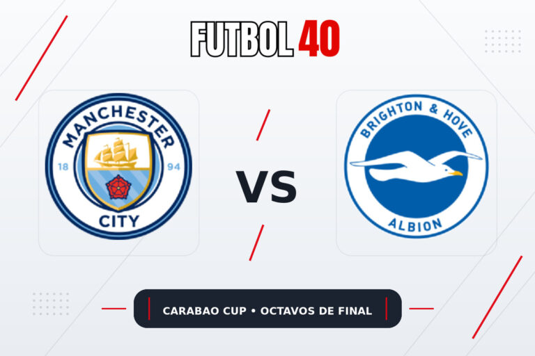 Manchester City vs Brighton en vivo, Carabao Cup 2026 Octavos de Final