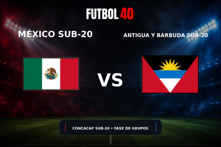 México Sub-20 vs Antigua y Barbuda Sub-20 en vivo, Concacaf Sub-20 2026 Fase de Grupos
