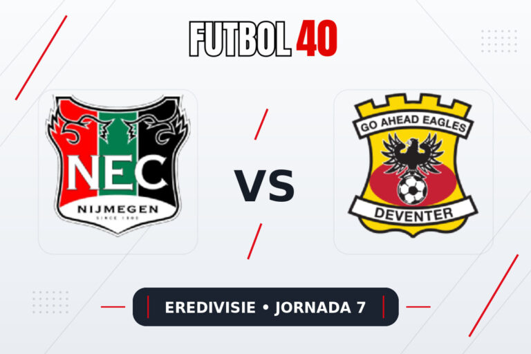 NEC Nijmegen vs Go Ahead Eagles en vivo, Eredivisie 2026/27 Jornada 7