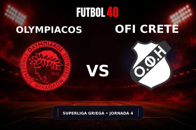Olympiacos vs OFI Crete en vivo, Superliga Griega 2026/27 Jornada 4