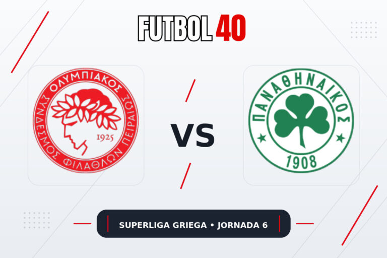 Olympiacos vs Panathinaikos en vivo, Superliga Griega 2026/27 Jornada 6