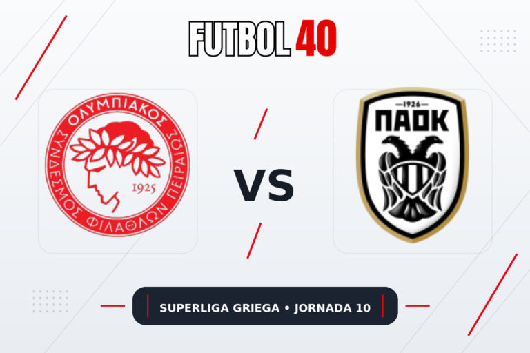 Olympiacos vs PAOK en vivo, Superliga Griega 2026 Jornada 10