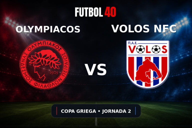 Olympiacos vs Volos NFC en vivo, Copa Griega 2026/27 Jornada 2