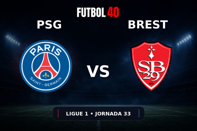 PSG vs Brest en vivo, Ligue 1 2025/26 Jornada 33