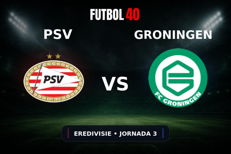 PSV Eindhoven vs FC Groningen en vivo, Eredivisie 2026/27 Jornada 3