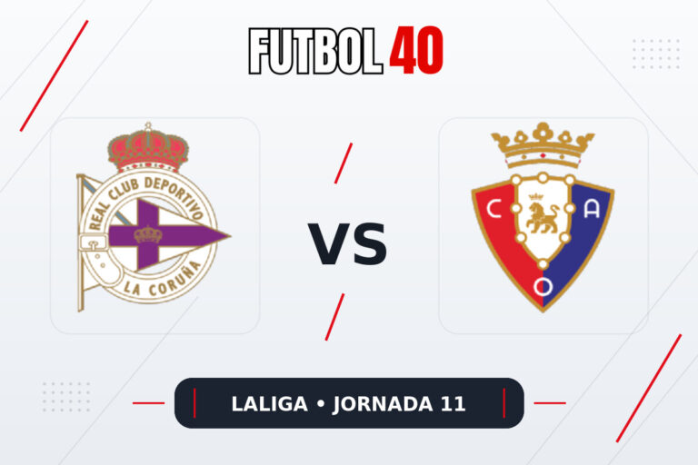 RC Deportivo vs Osasuna en vivo, LaLiga 2026/27 Jornada 11