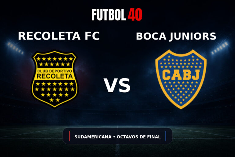 Recoleta FC vs Boca Juniors en vivo, Copa Sudamericana 2026 Octavos de Final