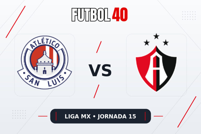 Atlético San Luis vs Atlas en vivo, Liga MX Apertura 2026 Jornada 15