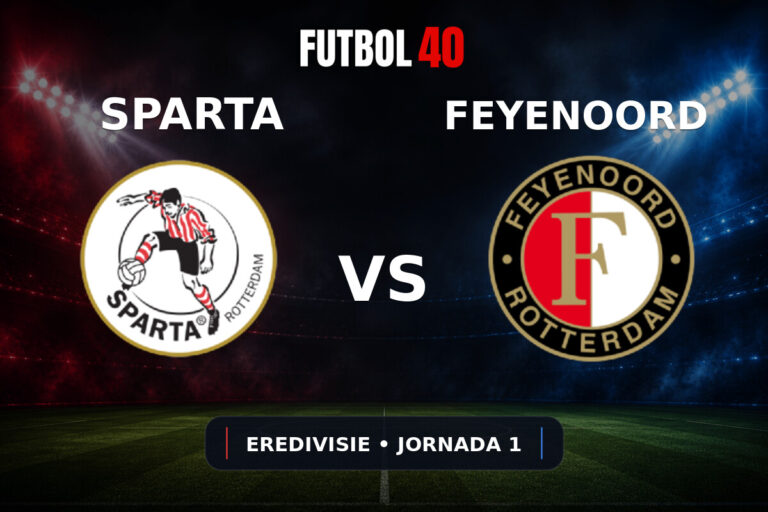 Sparta Rotterdam vs Feyenoord Rotterdam en vivo, Eredivisie 2026/27 Jornada 1