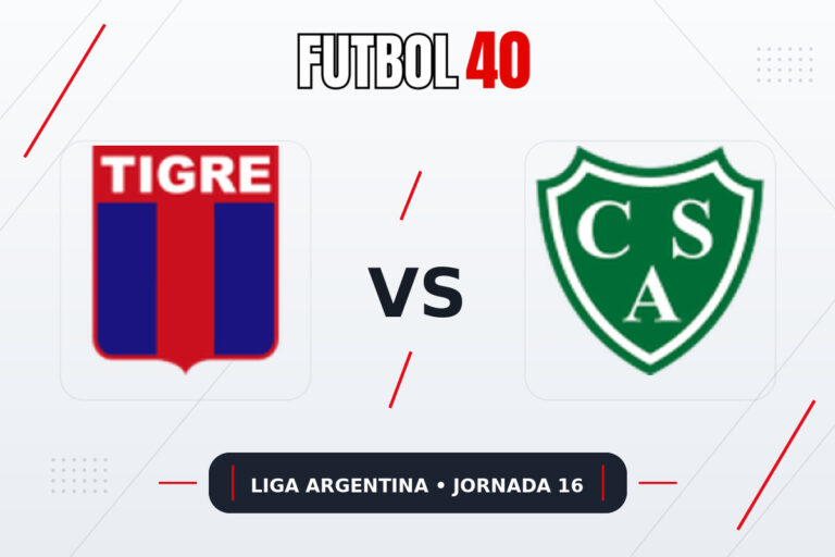 Tigre vs Sarmiento Junín en vivo, Liga Argentina Clausura 2026 Jornada 16