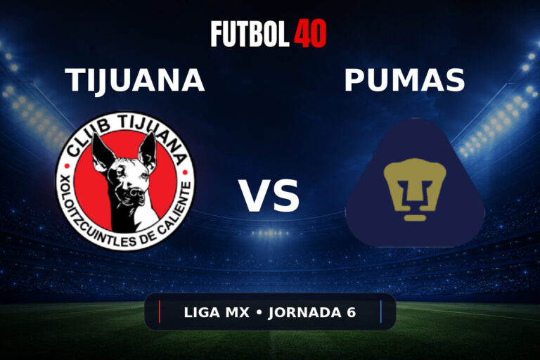Xolos Tijuana vs Pumas UNAM en vivo, Liga MX Apertura 2026 Jornada 6