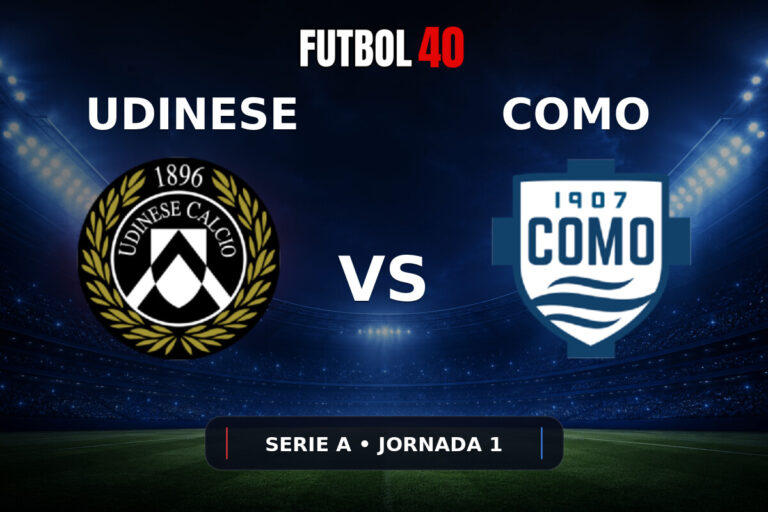 Udinese vs Como en vivo, Serie A 2026/27 Jornada 1