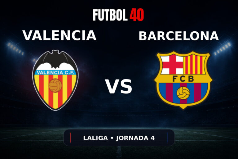 Valencia vs Barcelona en vivo, LaLiga 2026/27 Jornada 4