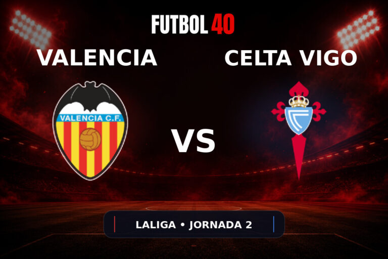 Valencia vs Celta de Vigo en vivo, LaLiga 2026/27 Jornada 2