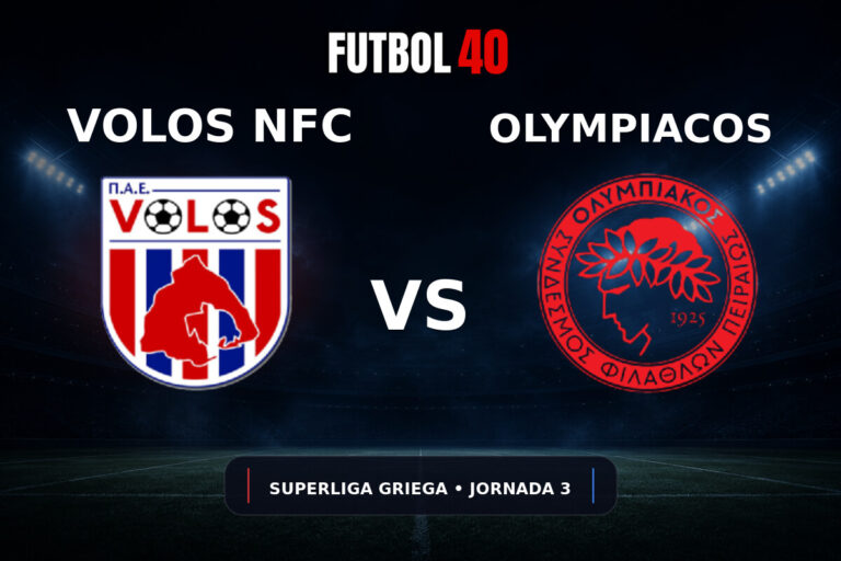 Volos NFC vs Olympiacos en vivo, Superliga Griega 2026/27 jornada 3