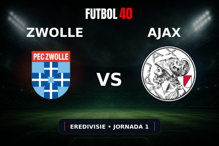 PEC Zwolle vs Ajax Amsterdam en vivo, Eredivisie 2026/27 Jornada 1