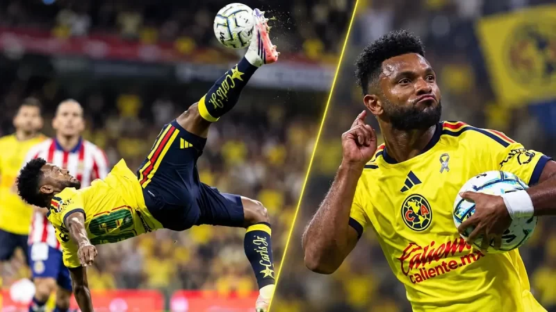 Miguel Borja marca un golazo de chilena en el América vs Chivas
